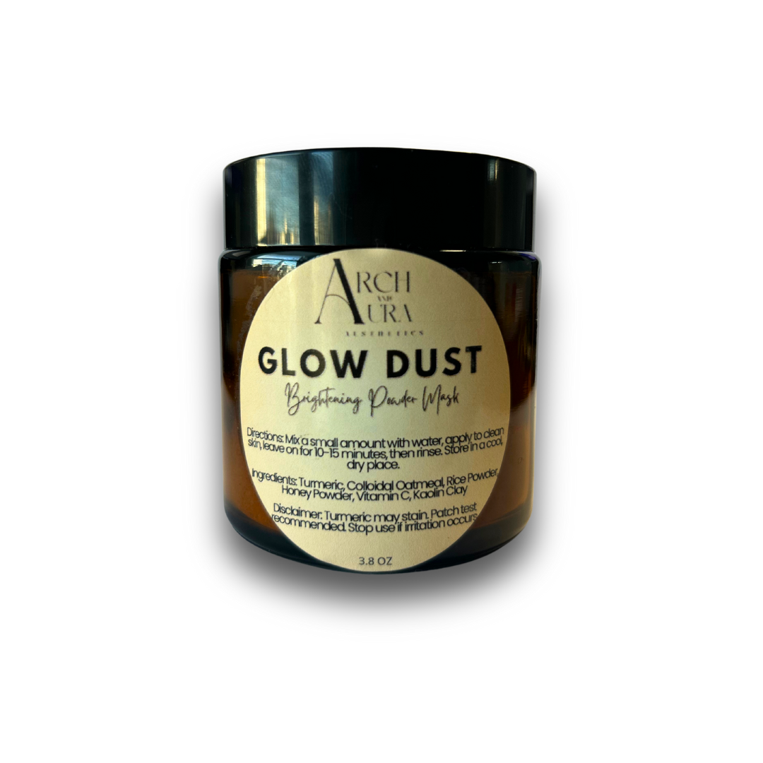 Turmeric and Honey Glow Dust Powder Mask - Natural Powder Mask for Soft, Cleansed, Refreshed Skin - Colloidal Oats, Vitamin C - 2oz Jar