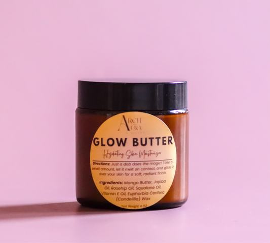 Glow Butter whipped body butter for dry winter skin